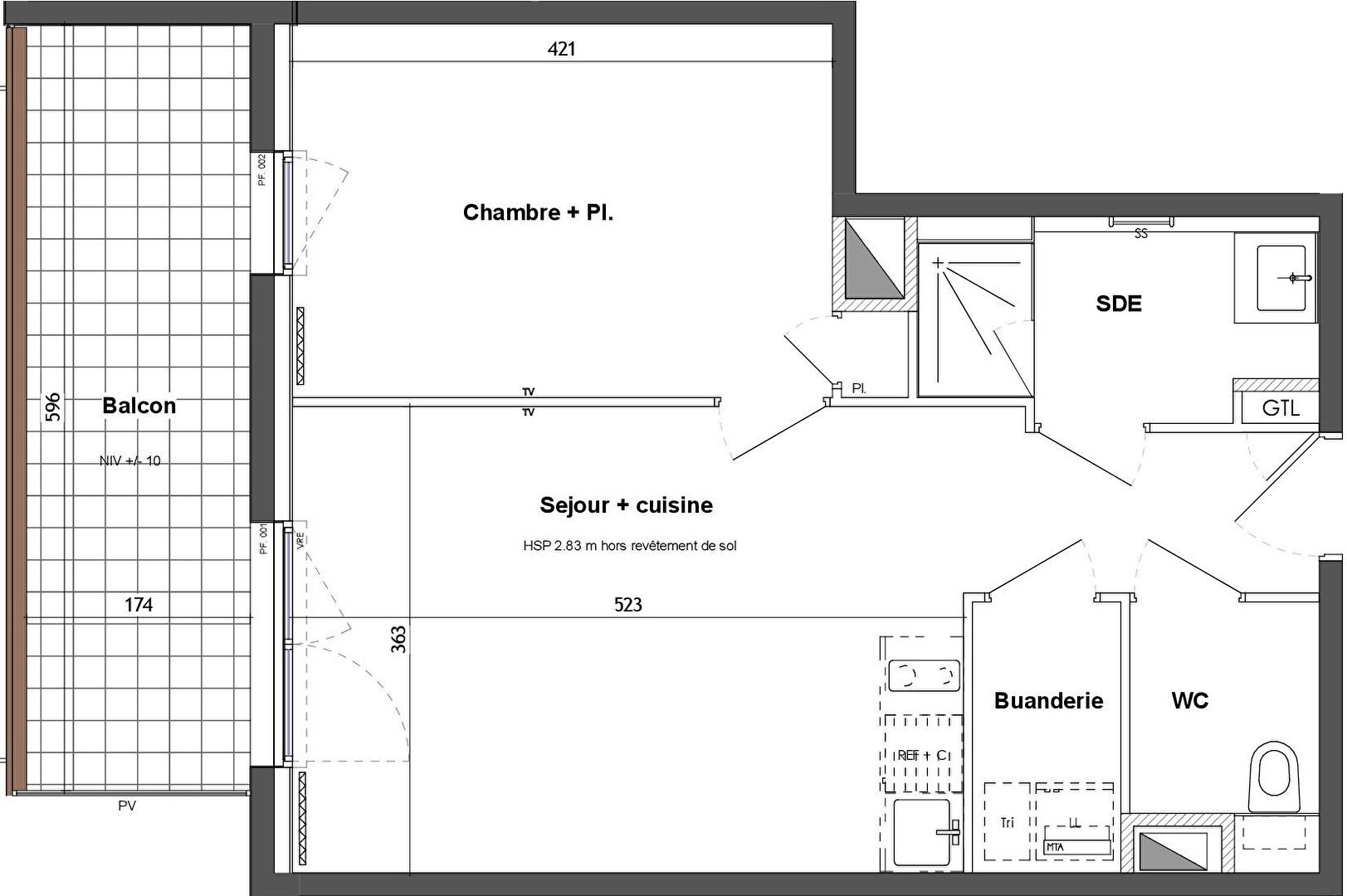 Vente Appartement à Rennes 2 pièces