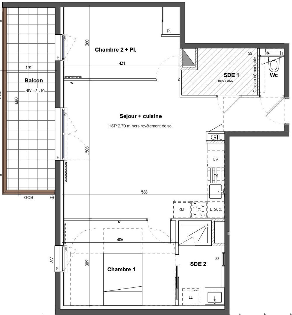 Vente Appartement à Rennes 3 pièces