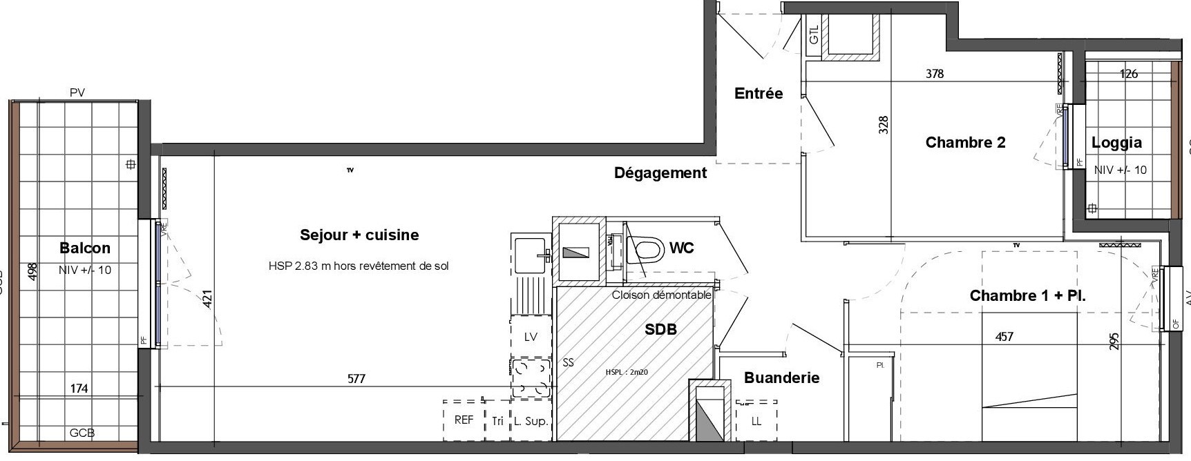 Vente Appartement à Rennes 3 pièces