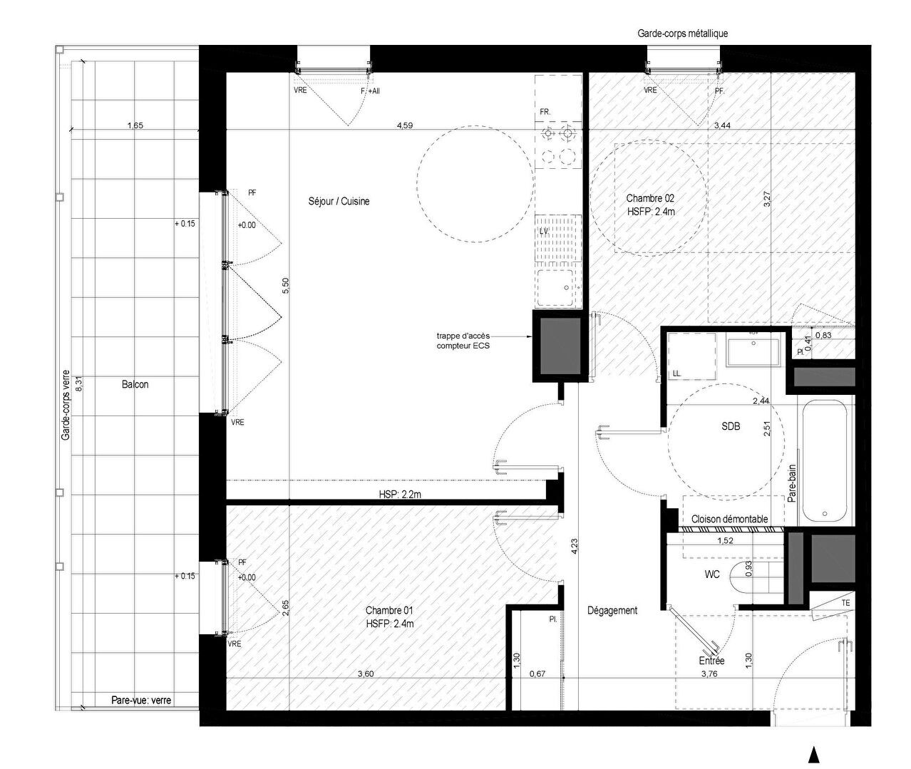 Vente Appartement à Rennes 3 pièces