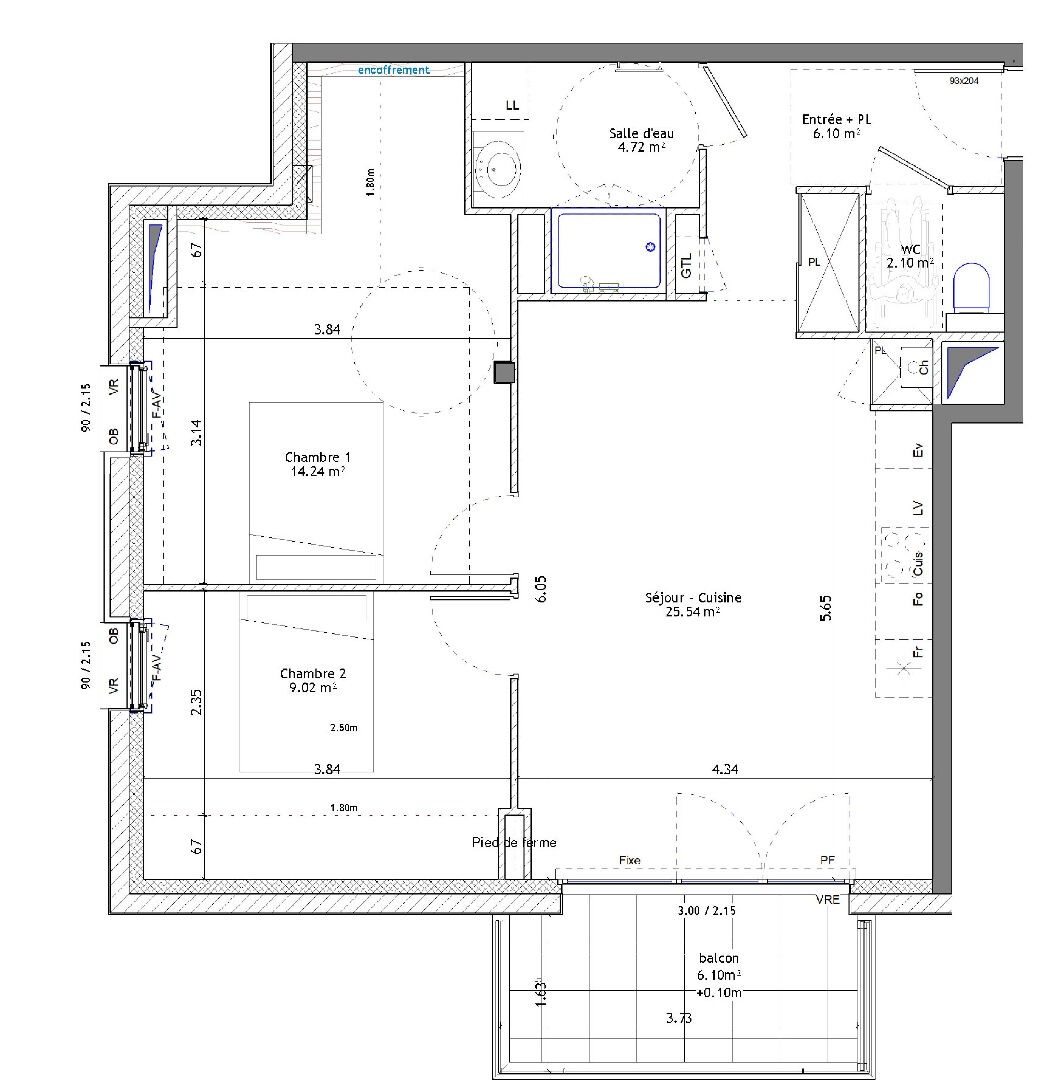 Vente Appartement à Saint-Erblon 3 pièces