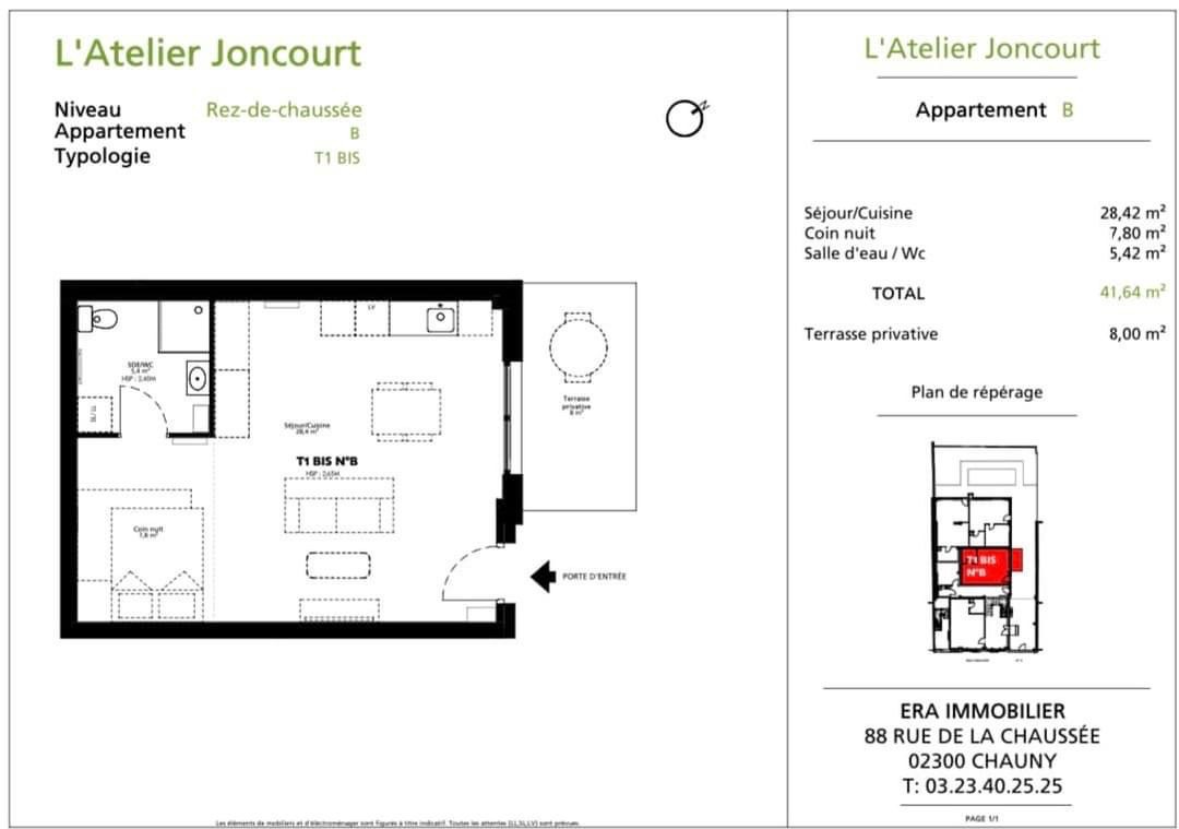 Location Appartement à Chauny 1 pièce