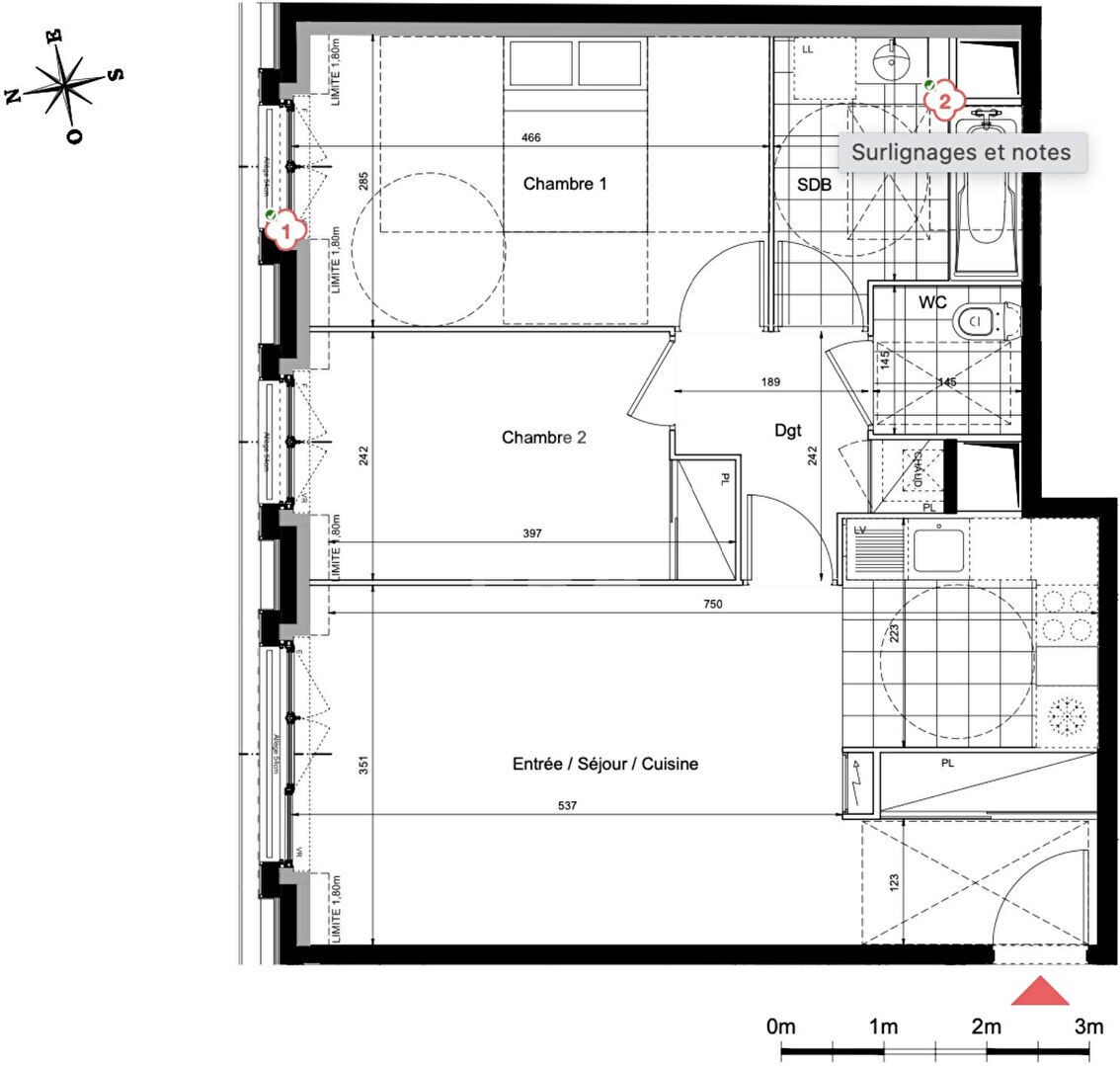 Vente Appartement à le Blanc-Mesnil 3 pièces