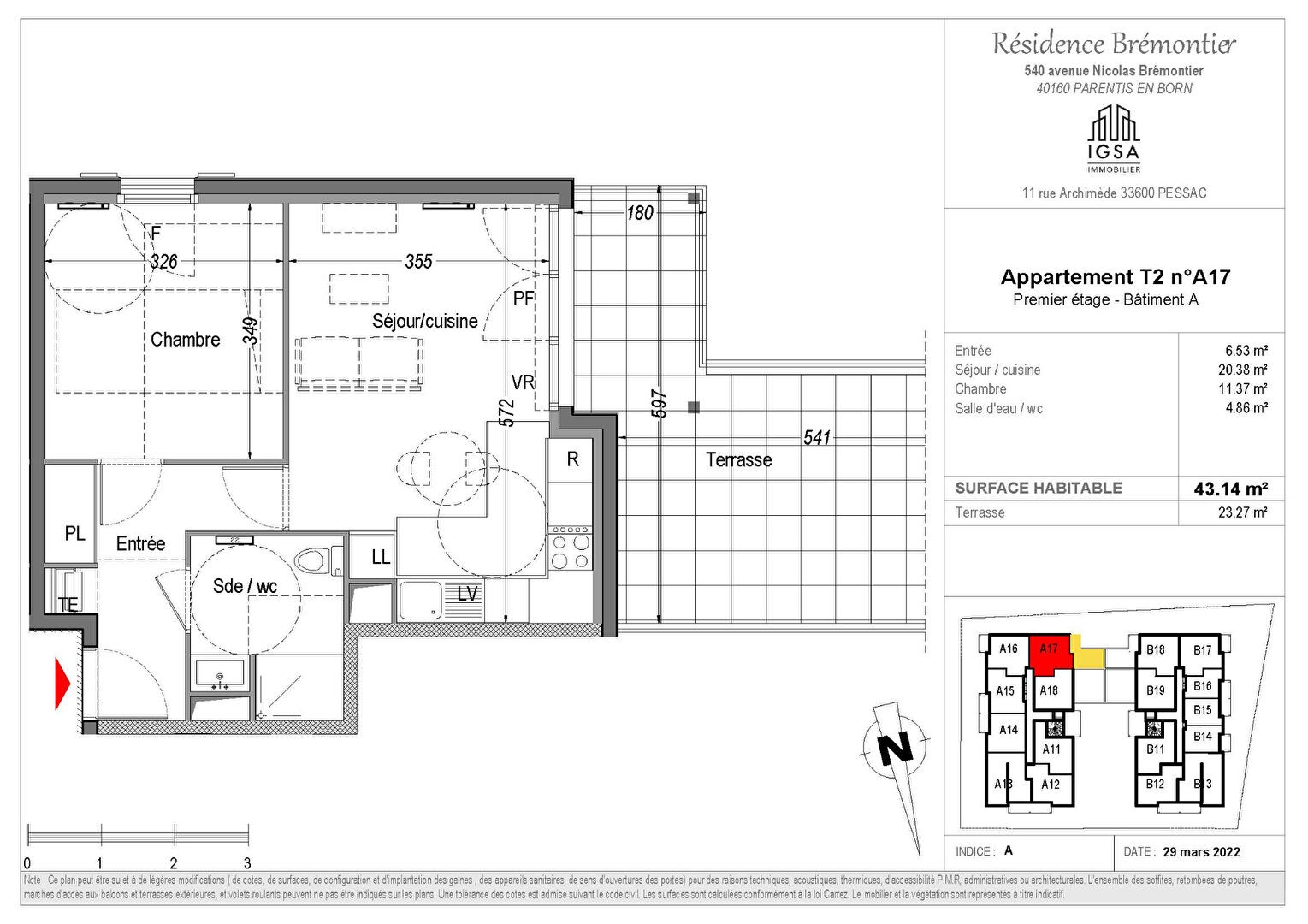 Vente Appartement à Parentis-en-Born 2 pièces