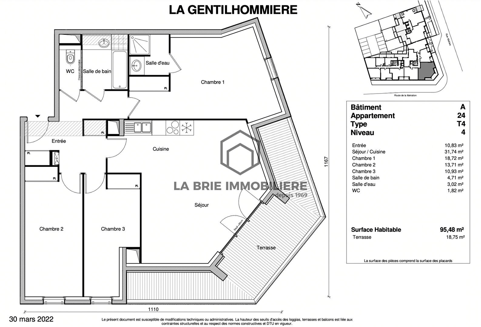 Vente Appartement à Chennevières-sur-Marne 4 pièces