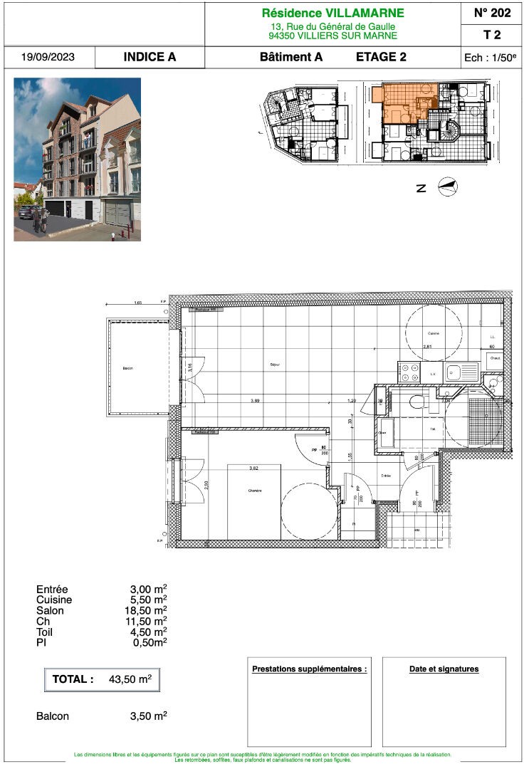 Vente Appartement à Villiers-sur-Marne 2 pièces