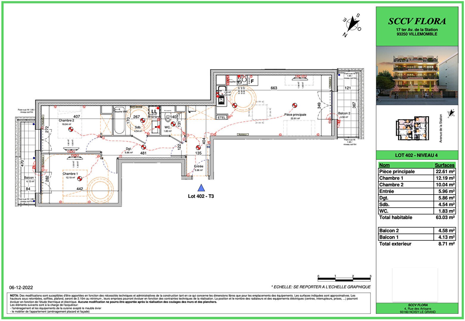 Vente Appartement à Villemomble 3 pièces