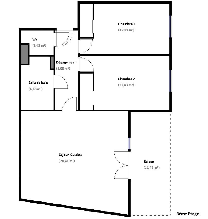 Vente Appartement à Roquebrune-Cap-Martin 3 pièces