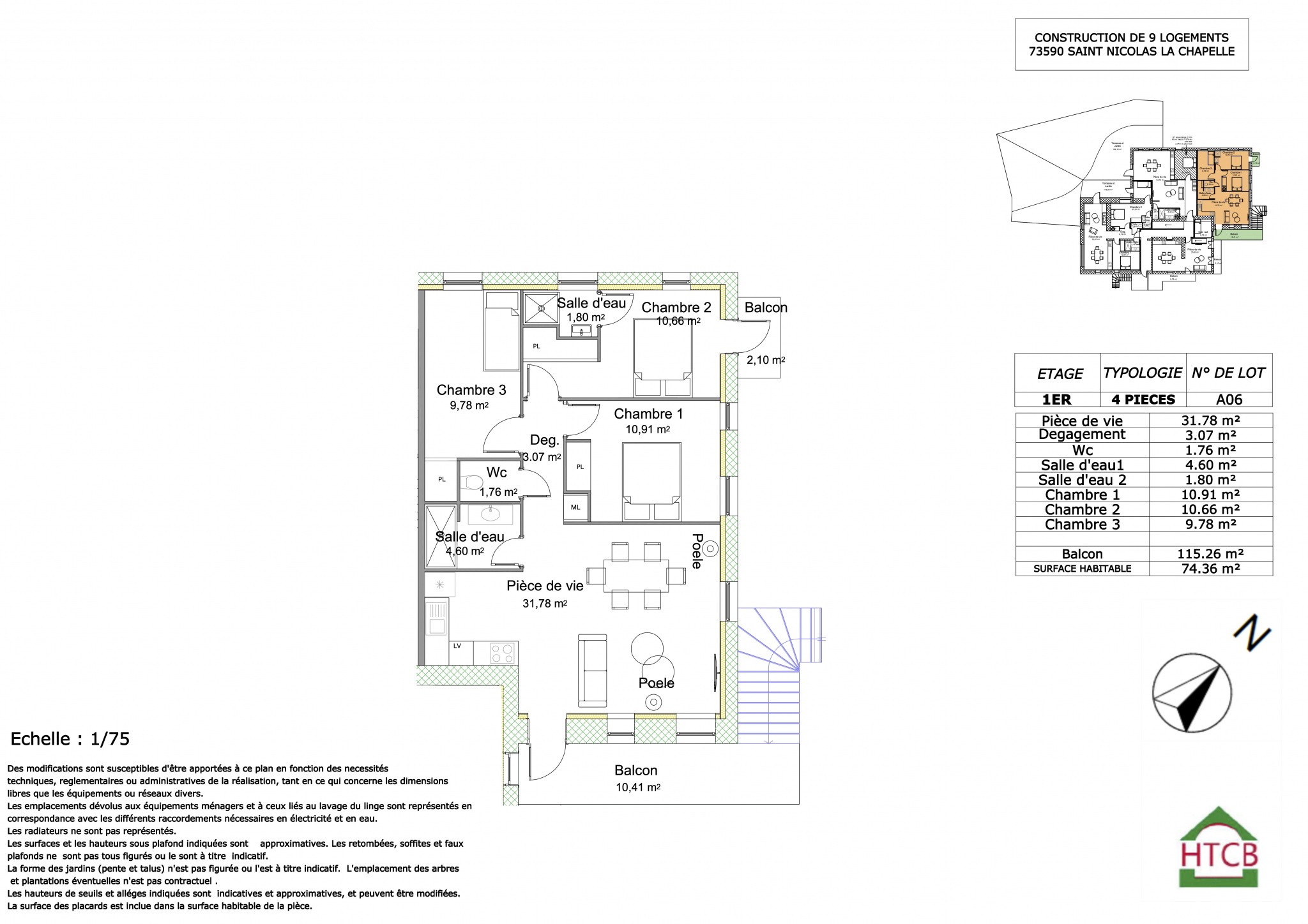 Vente Appartement à Saint-Nicolas-la-Chapelle 4 pièces