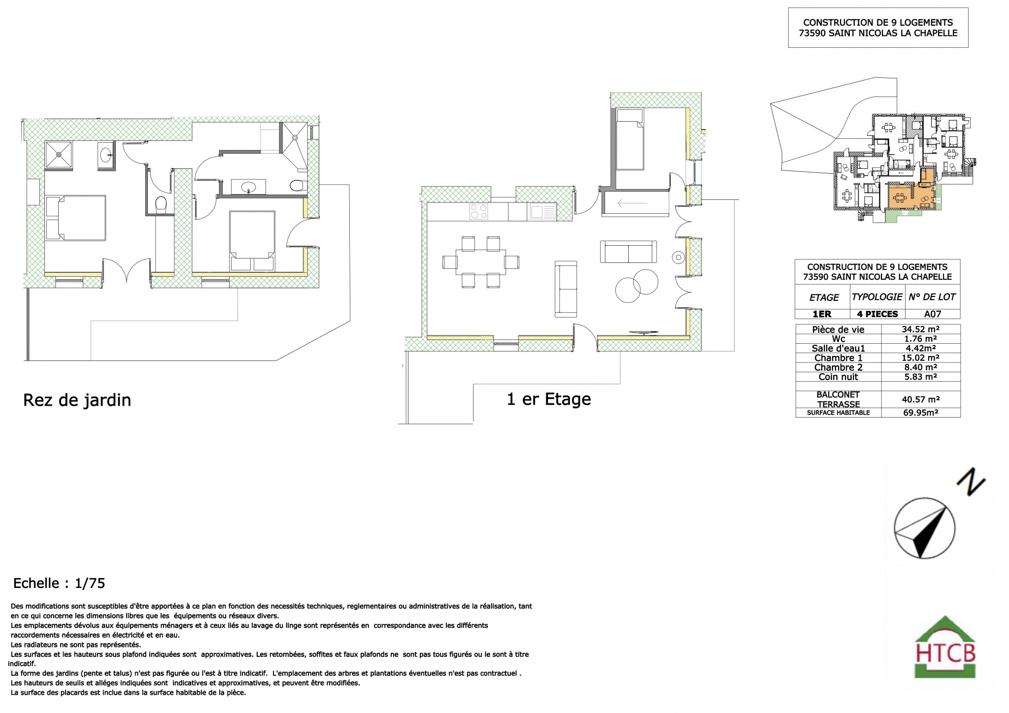 Vente Appartement à Saint-Nicolas-la-Chapelle 4 pièces