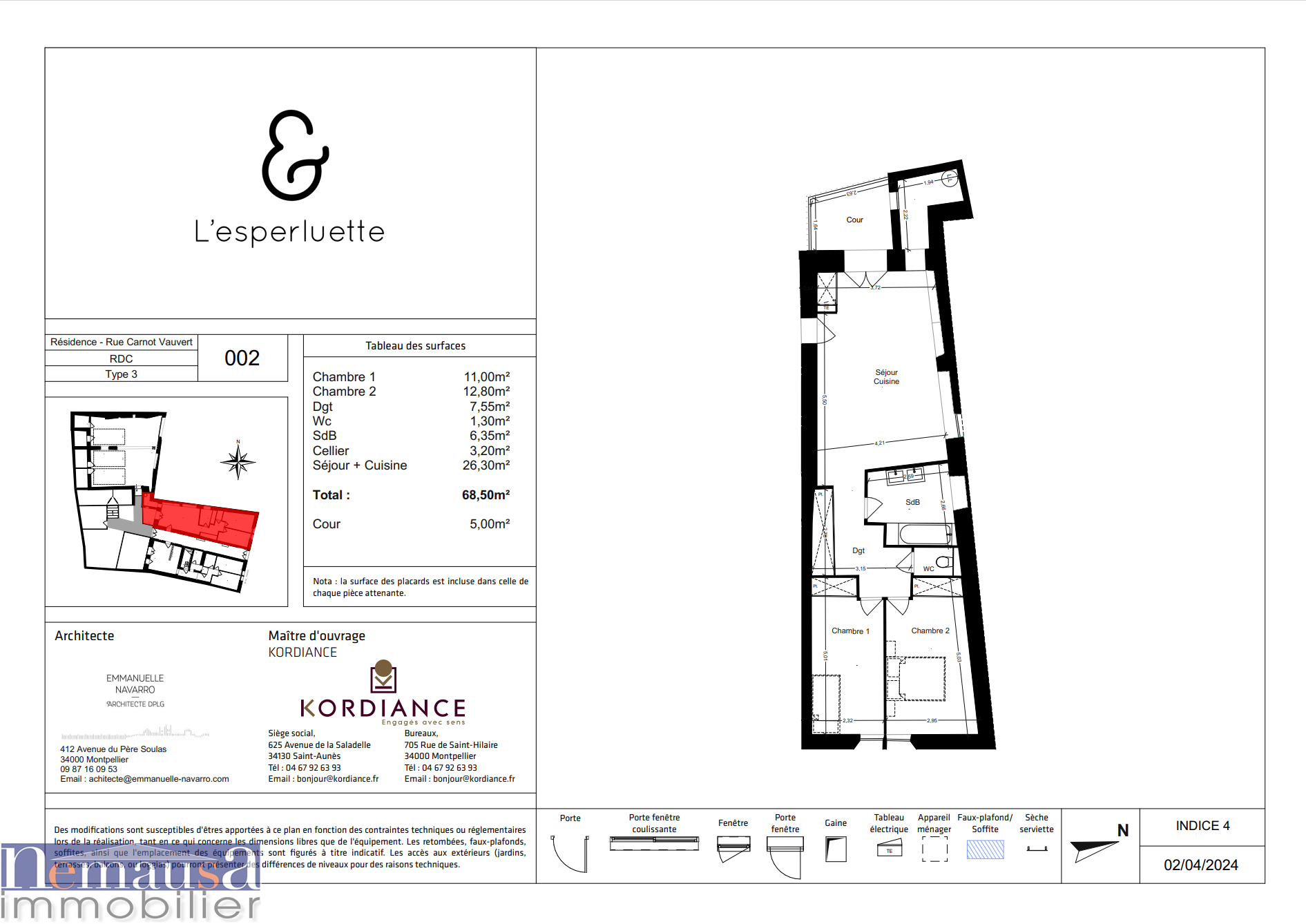 Vente Appartement à Vauvert 3 pièces