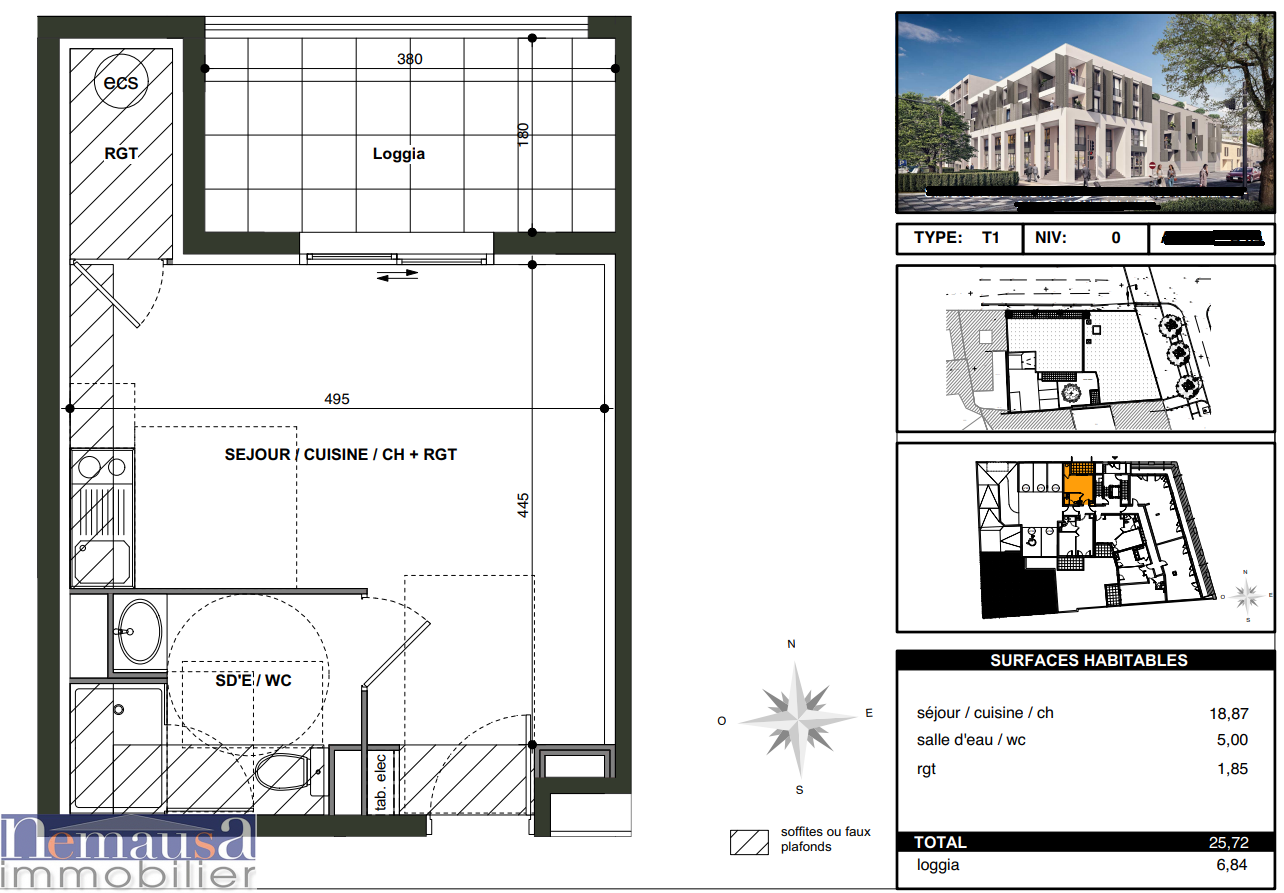 Vente Appartement à Nîmes 1 pièce