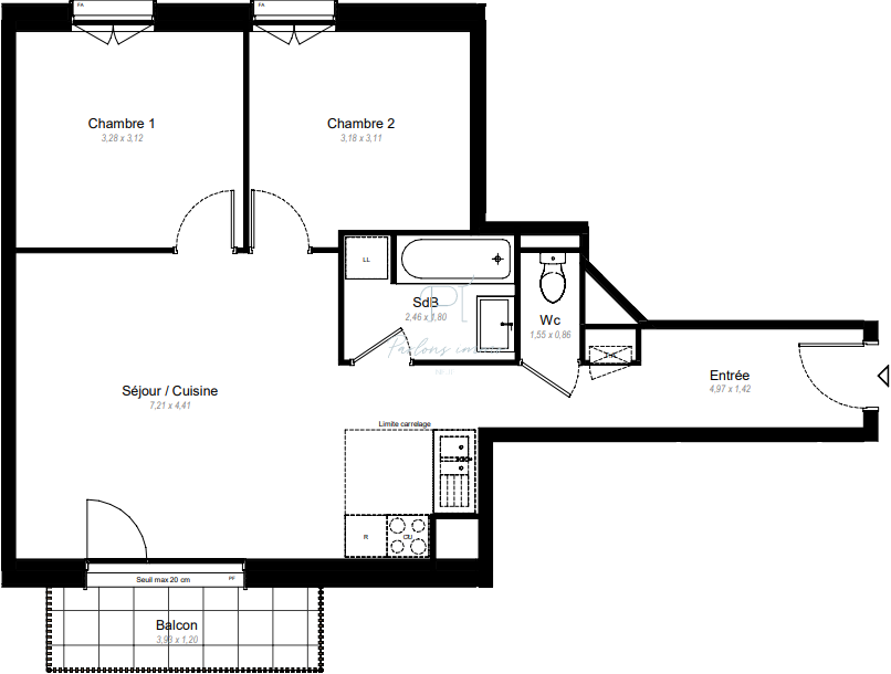 Vente Appartement à Chennevières-sur-Marne 3 pièces