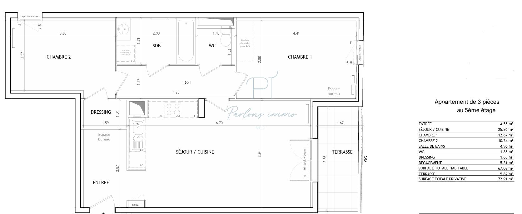 Vente Appartement à Évry 3 pièces