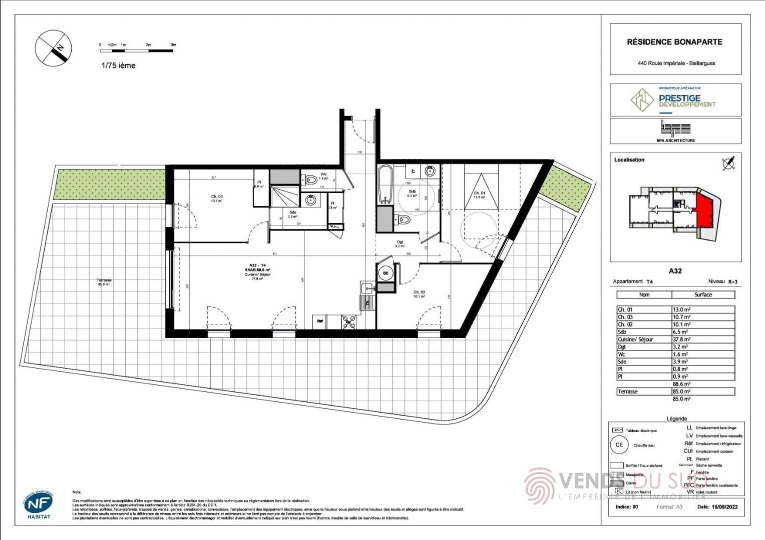 Vente Appartement à Montpellier 4 pièces