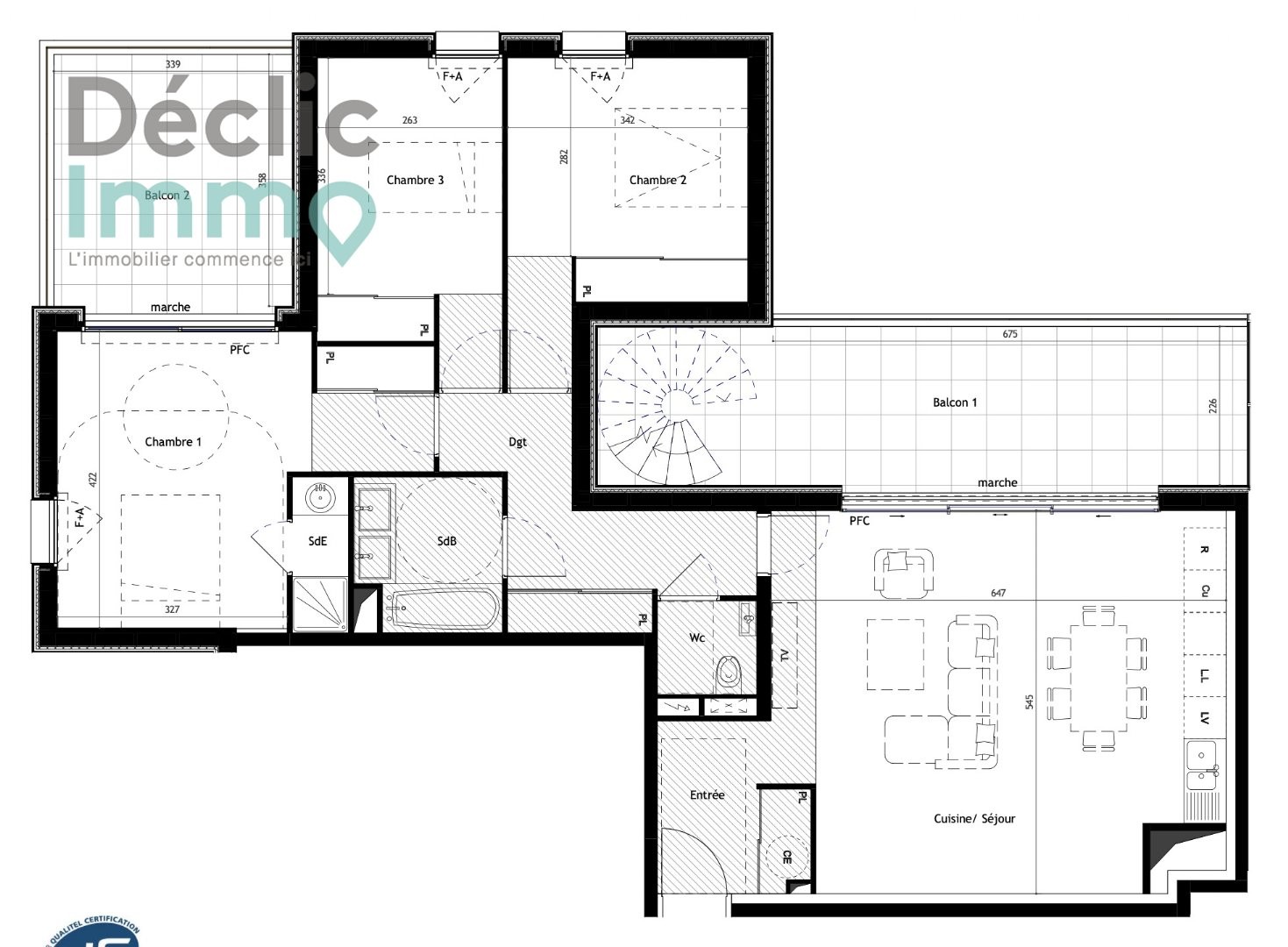 Vente Appartement à le Grau-du-Roi 3 pièces