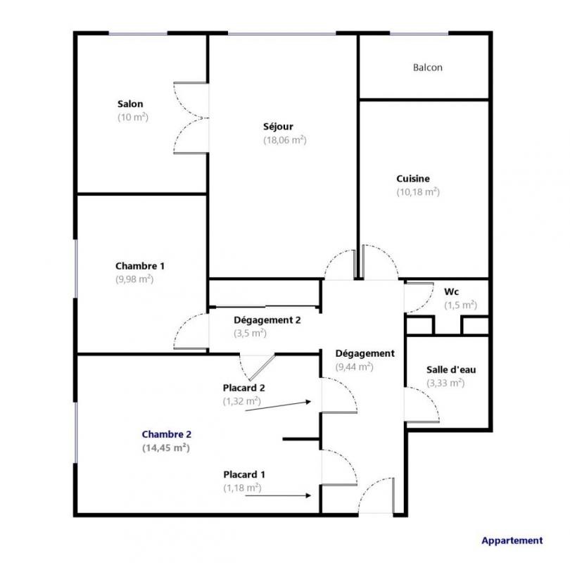 Vente Appartement à Tassin-la-Demi-Lune 4 pièces