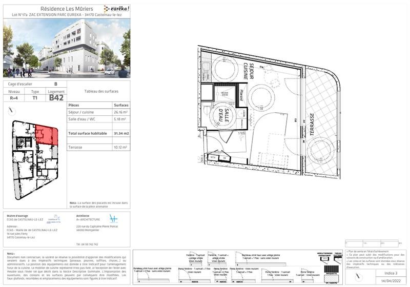 Location Appartement à Castelnau-le-Lez 1 pièce