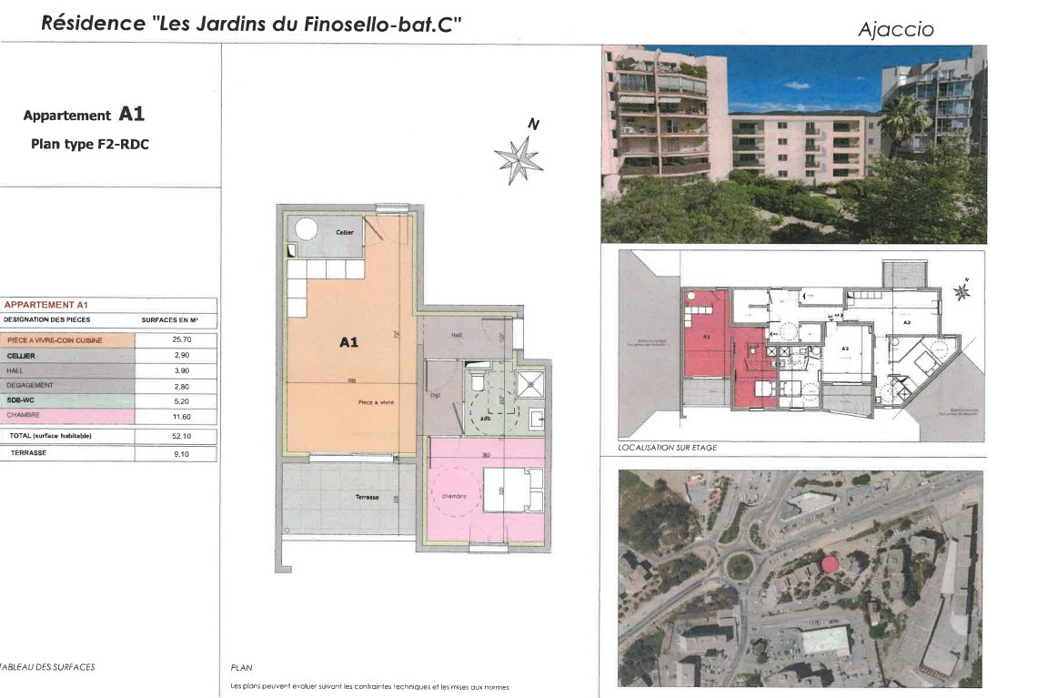 Vente Appartement à Ajaccio 2 pièces