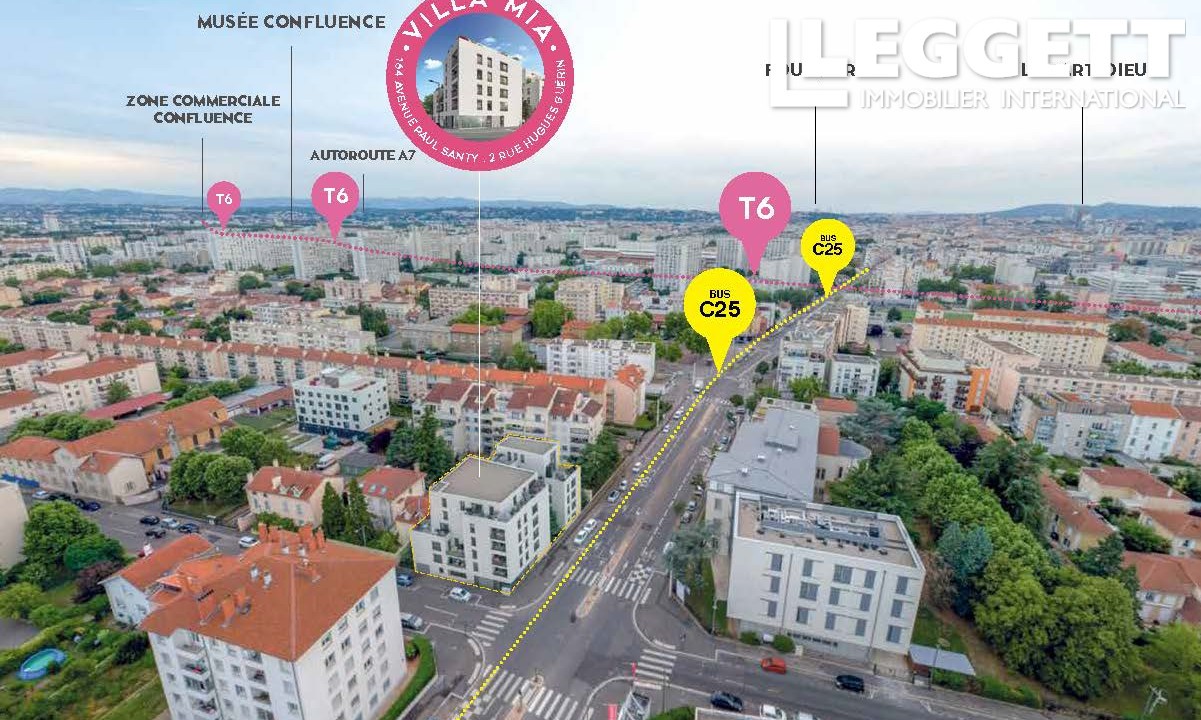 Vente Appartement à Lyon 8e arrondissement 3 pièces