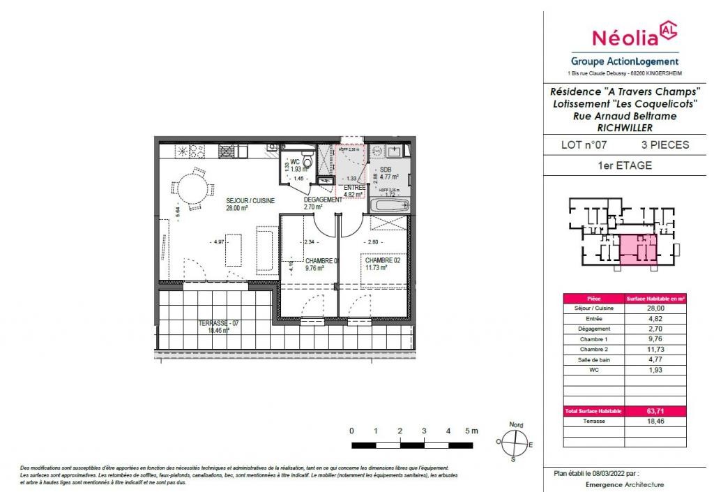 Vente Appartement à Richwiller 3 pièces