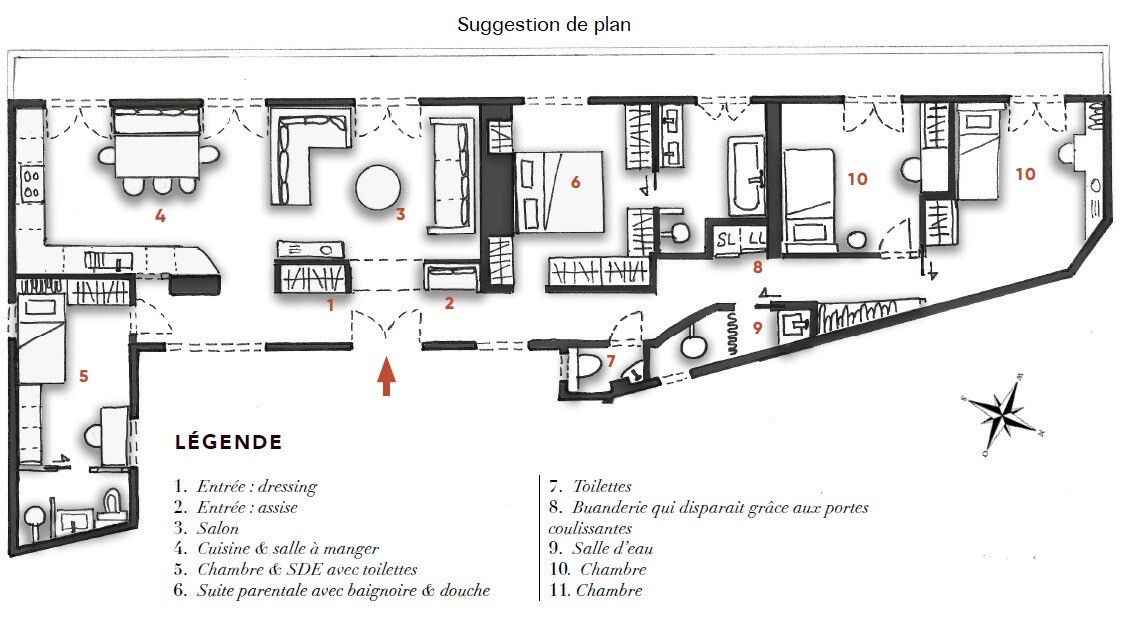 Vente Appartement à Clichy 6 pièces