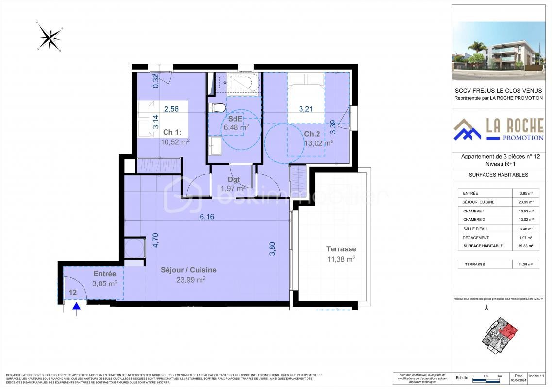 Vente Appartement à Fréjus 3 pièces