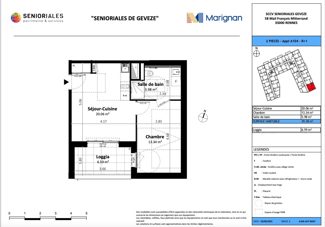 Location Appartement à Gévezé 2 pièces