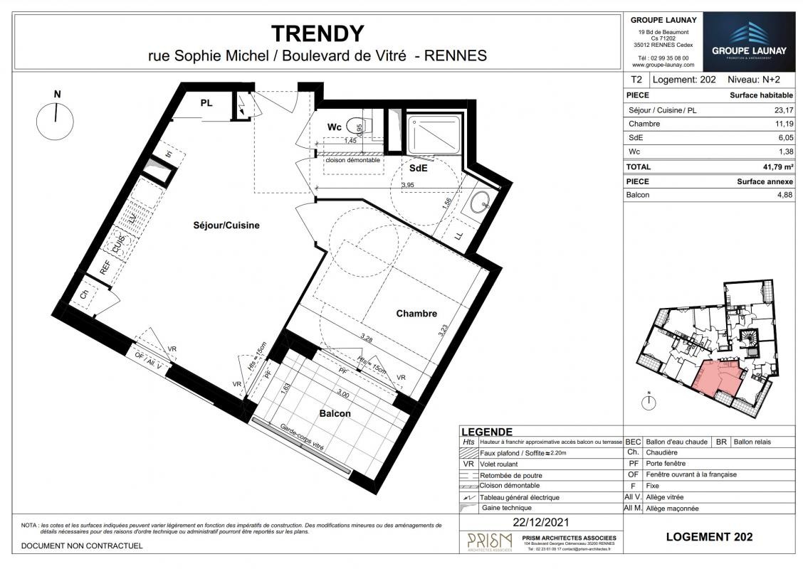 Neuf Appartement à Rennes 2 pièces