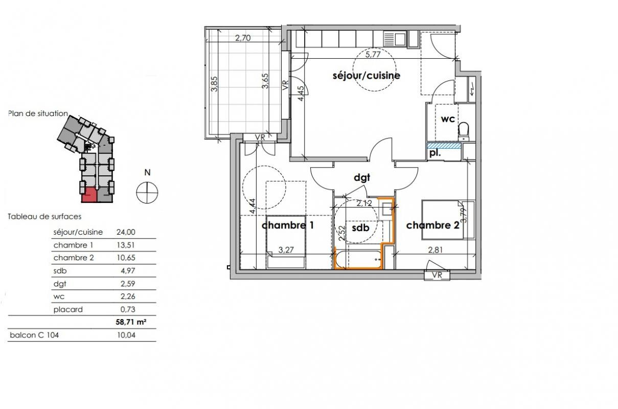 Vente Appartement à Sauvian 3 pièces