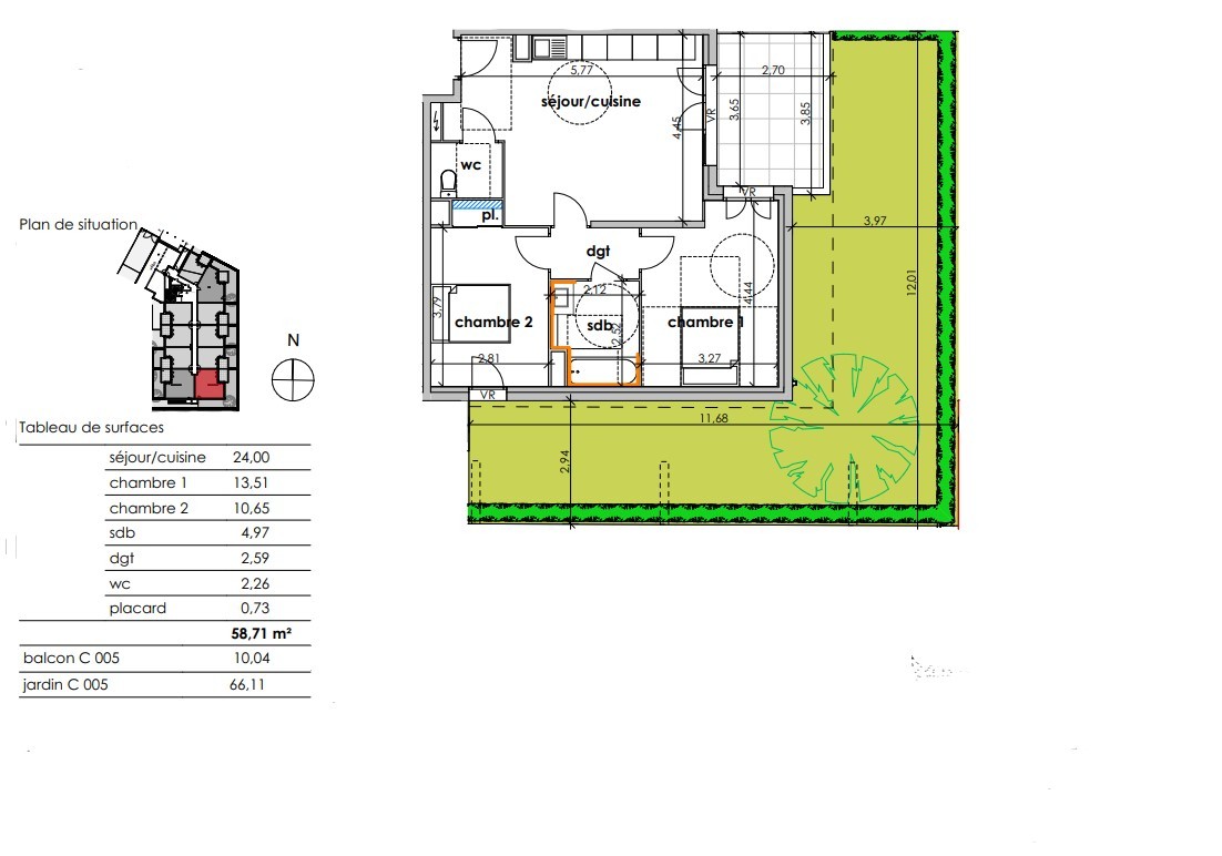 Vente Appartement à Sauvian 3 pièces