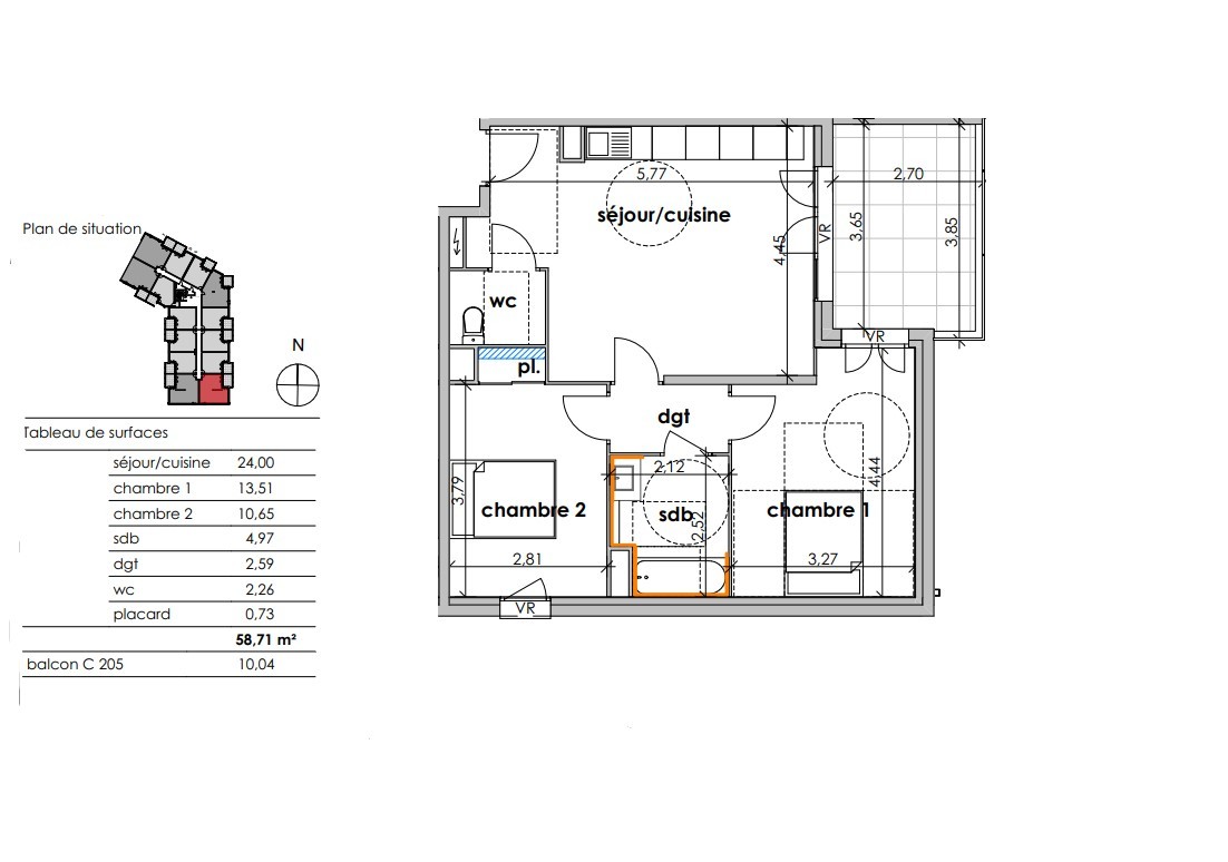 Vente Appartement à Sauvian 3 pièces