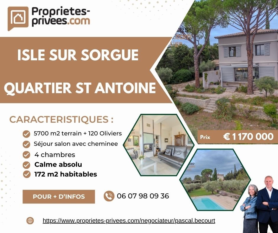 Vente Maison à l'Isle-sur-la-Sorgue 6 pièces