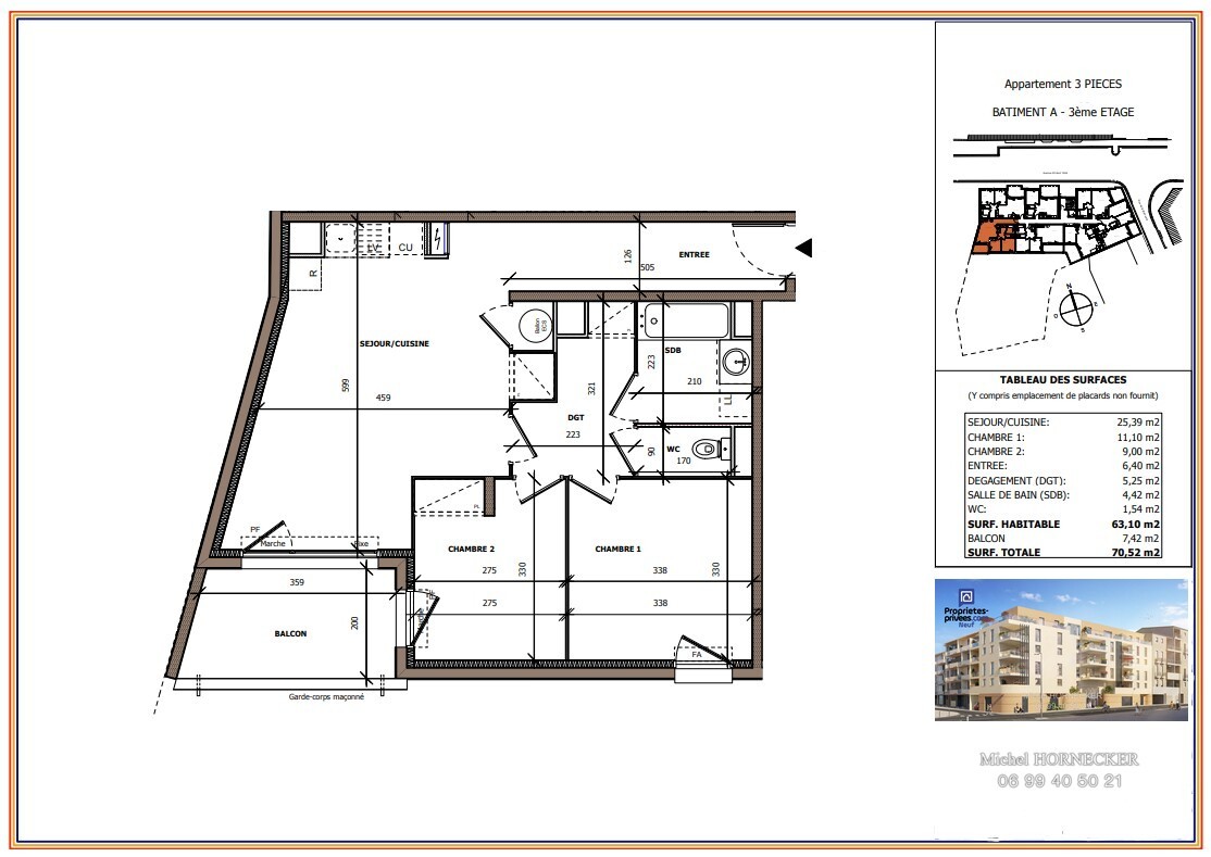 Vente Appartement à Béziers 3 pièces