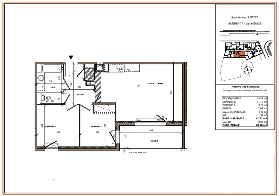 Vente Appartement à Béziers 3 pièces