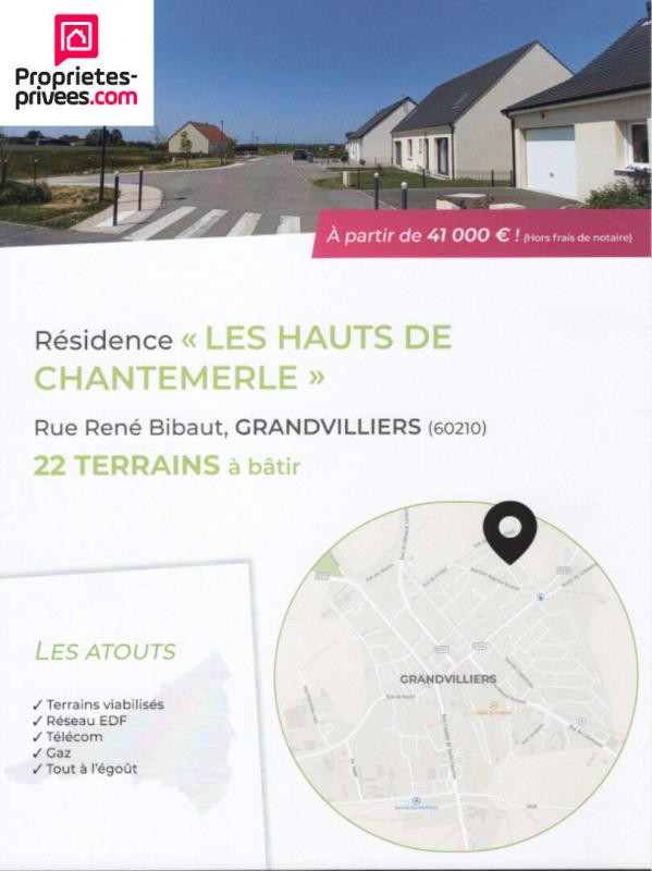 Vente Terrain à Grandvilliers 0 pièce