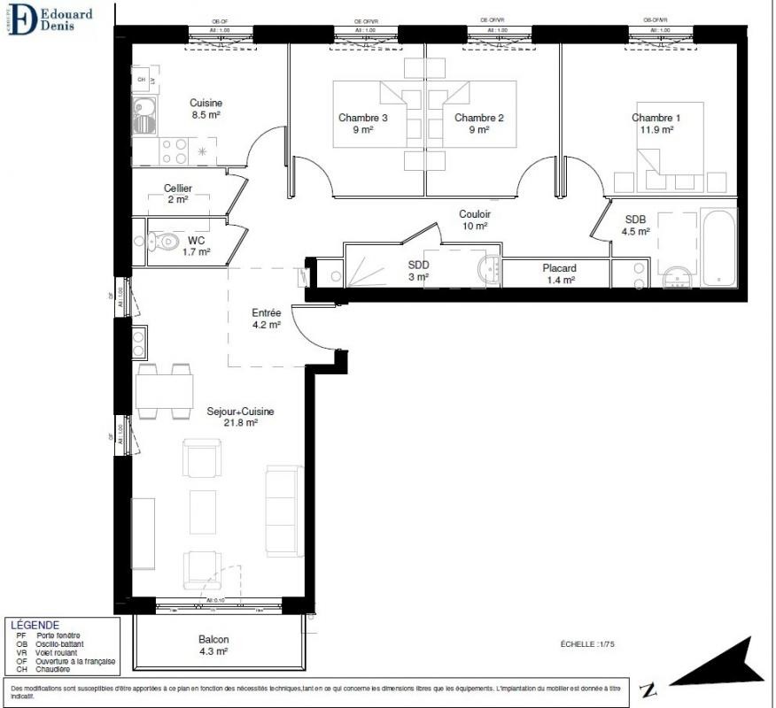 Vente Appartement à Camiers 4 pièces