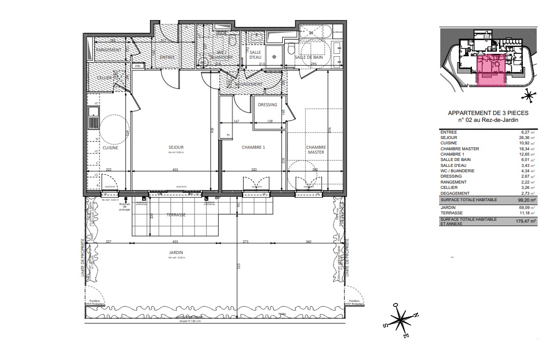 Vente Appartement à Beausoleil 3 pièces