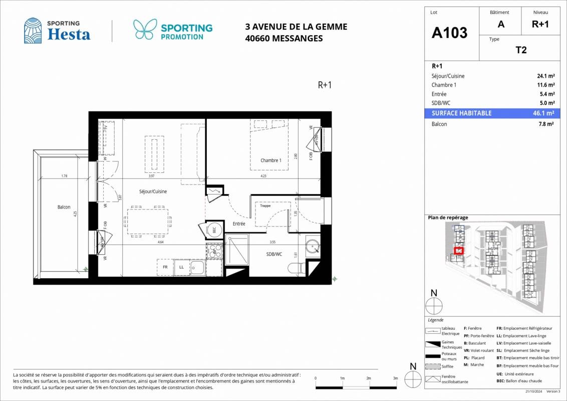 Vente Appartement à Messanges 3 pièces