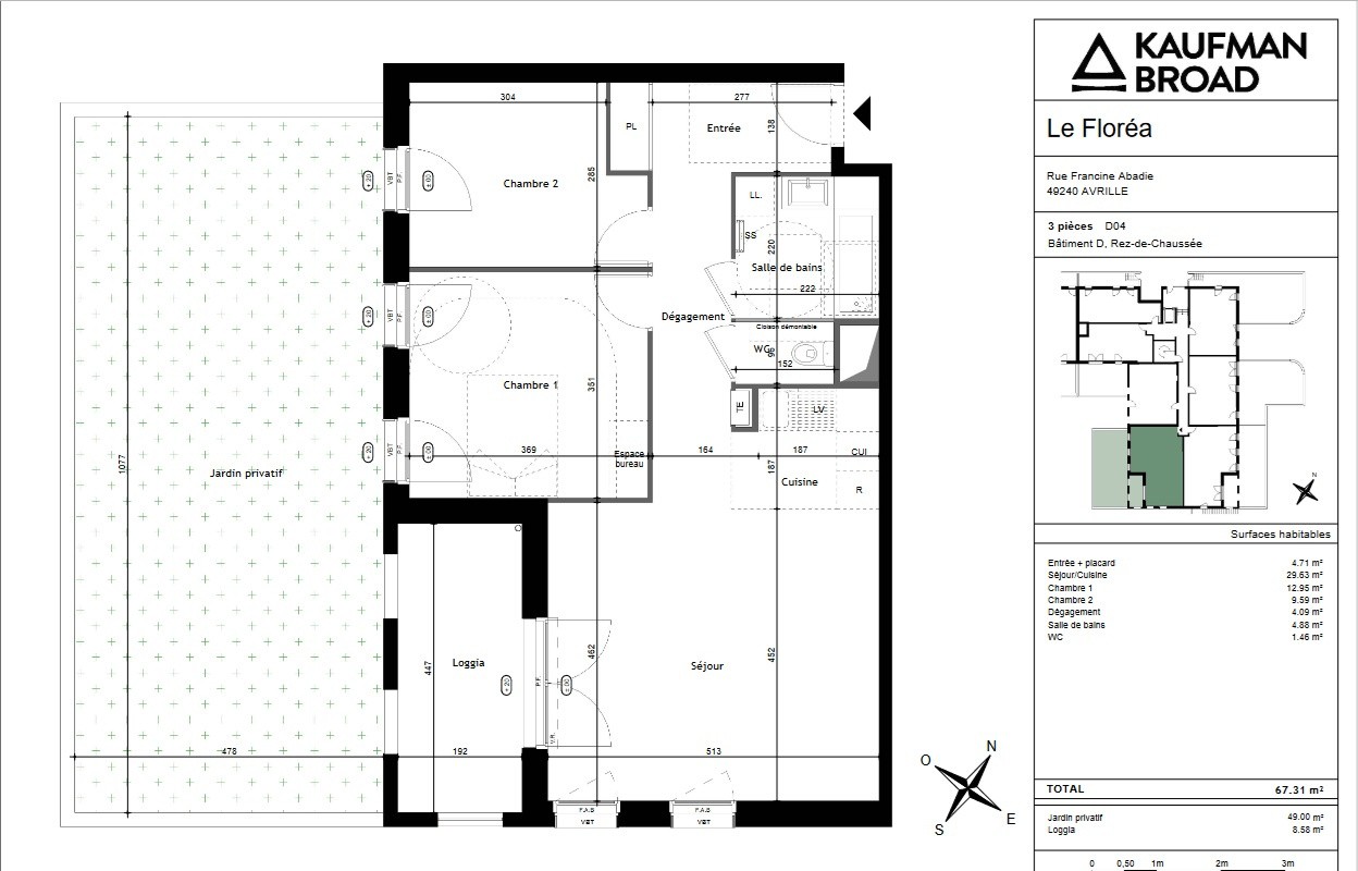 Vente Appartement à Avrillé 3 pièces