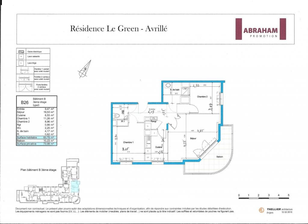 Location Appartement à Avrillé 3 pièces