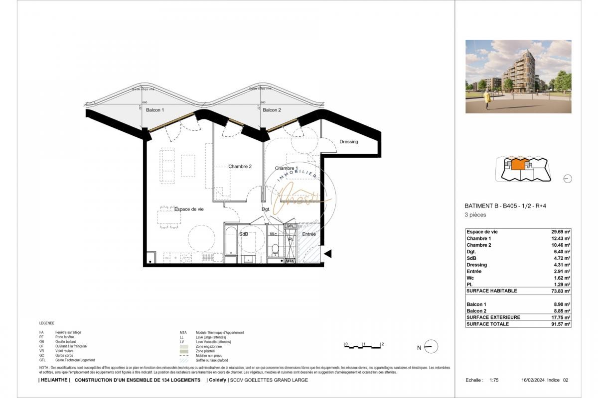 Vente Appartement à Dunkerque 3 pièces