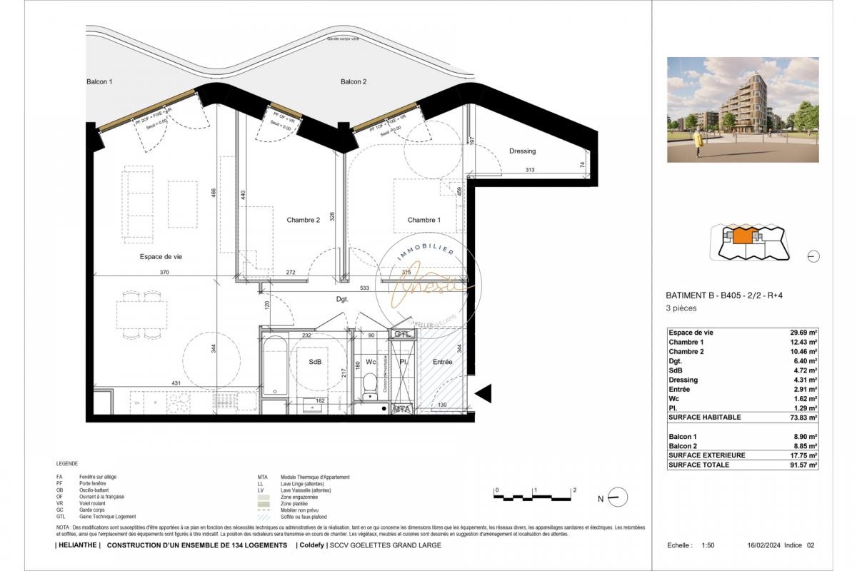 Vente Appartement à Dunkerque 3 pièces