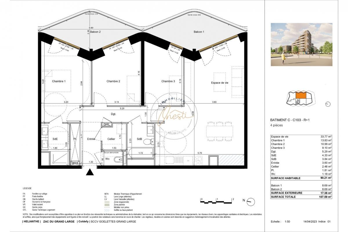 Vente Appartement à Dunkerque 4 pièces