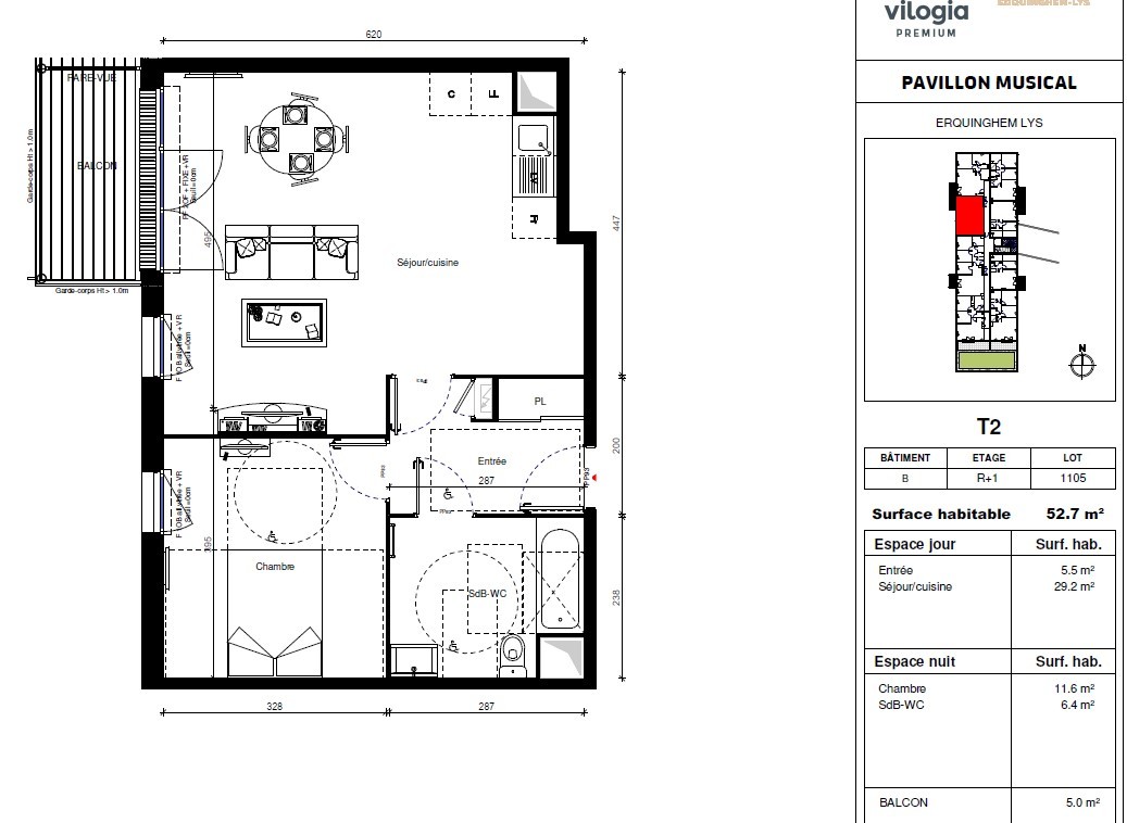 Vente Appartement à Tourcoing 2 pièces