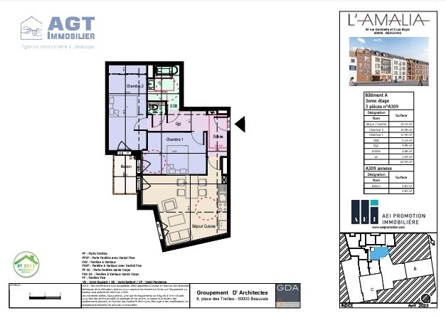 Vente Appartement à Beauvais 3 pièces