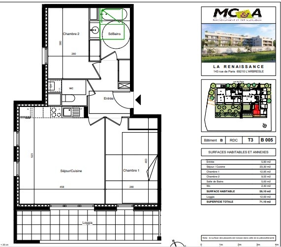 Vente Appartement à l'Arbresle 3 pièces