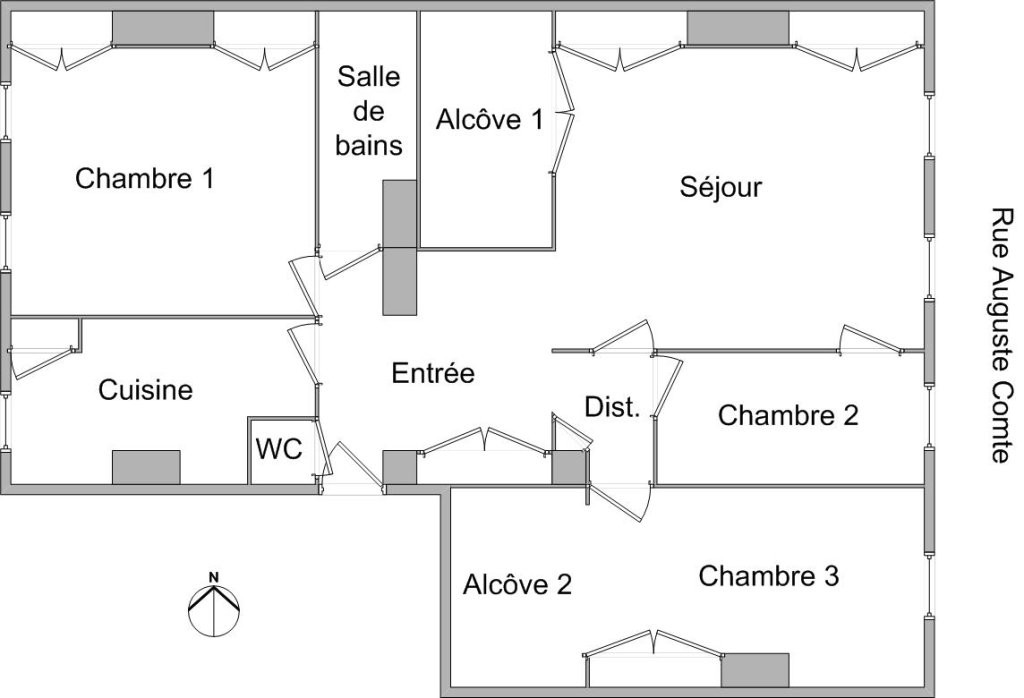 Location Appartement à Lyon 2e arrondissement 4 pièces