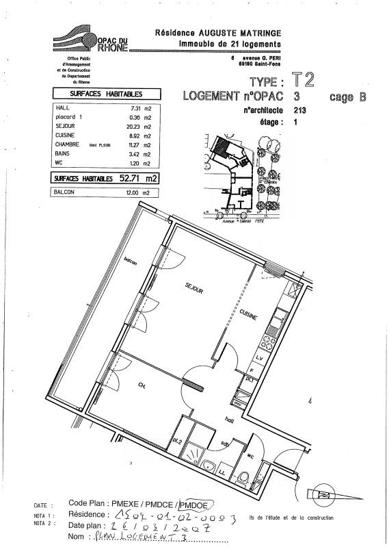 Vente Appartement à Saint-Fons 2 pièces