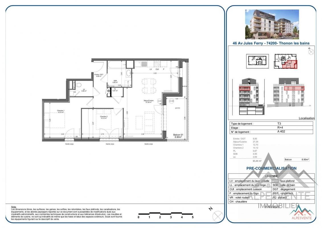 Vente Appartement à Thonon-les-Bains 3 pièces